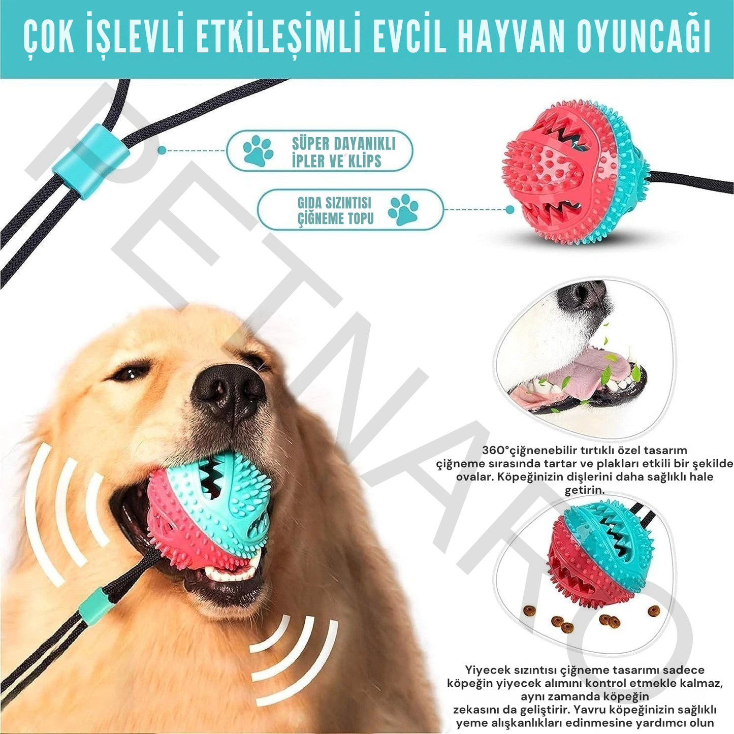 Petnaro™ Etkileşimli Köpek Çiğneme Oyuncak Seti